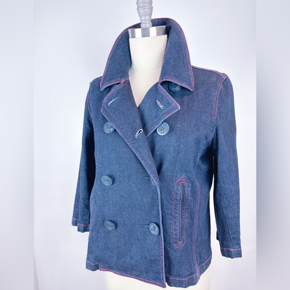Ralph Lauren Denim Sailer Pea Jacket Size L - Picture 5 of 8
